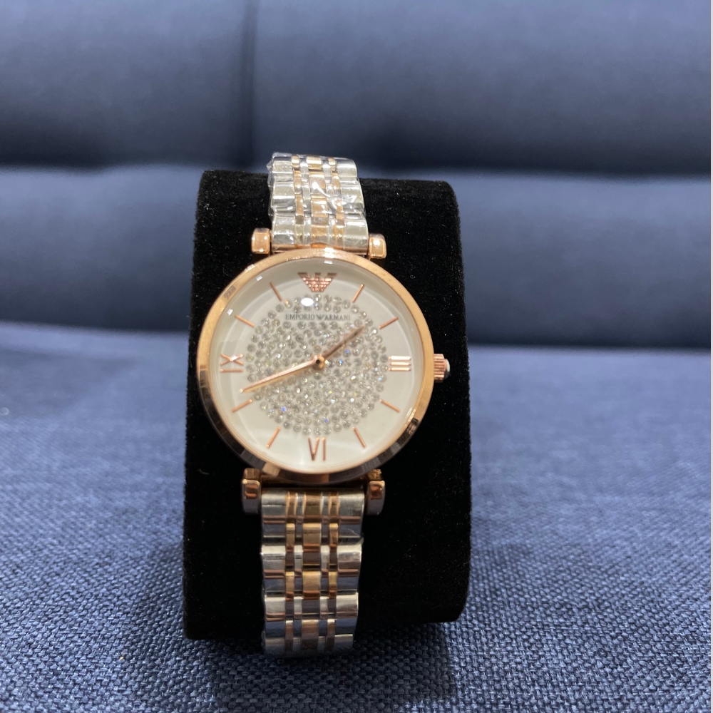 Armani watch gold silver sale